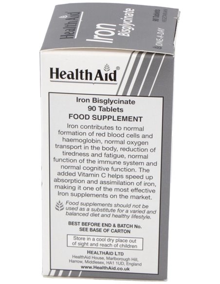 Hierro (Bisglicinato) 30 Mg 90 Comp de Health Aid