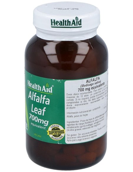 Alfalfa Leaf 700Mg. 120Comp. Health Aid de Health Aid
