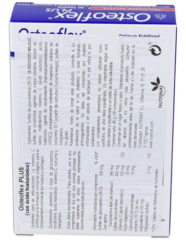 Osteoflex Plus Con Ac.Hialuronico 30Comp. de Health Aid