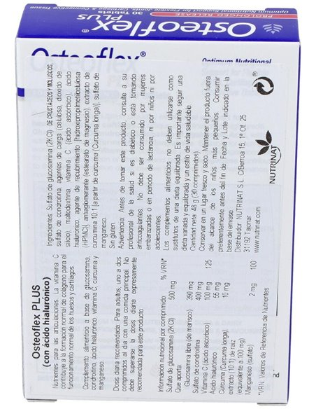 Osteoflex Plus Con Ac.Hialuronico 30Comp. de Health Aid