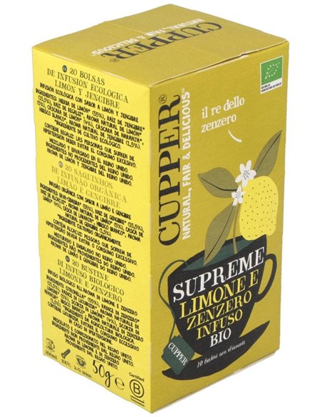 Limon Y Jengibre Infusion 20 Bolsitas.Bio de Cupper