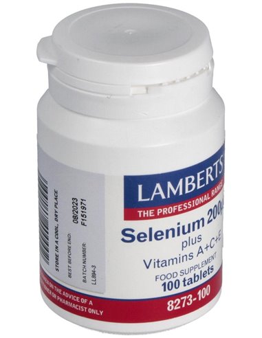 Selenio 200 µg con Vitaminas A+C+E 100 Tabs. de Lamberts