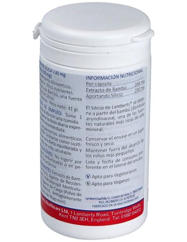 Silicio 200 mg de Lamberts