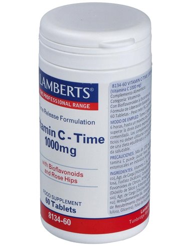Vitamina C 1000 mg + Bioflavonoides Time Release 60 Tabs. de Lamberts