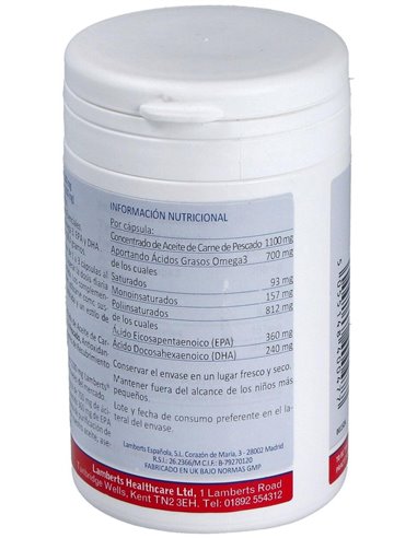 Aceite de Pescado Puro 1100 mg 60 Caps. de Lamberts
