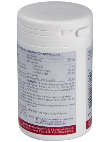 Aceite de Borraja 1000 mg 90 Caps. de Lamberts