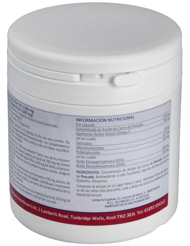 Aceite de Pescado Puro 1100 mg 120 Caps. de Lamberts