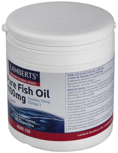 Aceite de Pescado Puro 1100 mg 120 Caps. de Lamberts