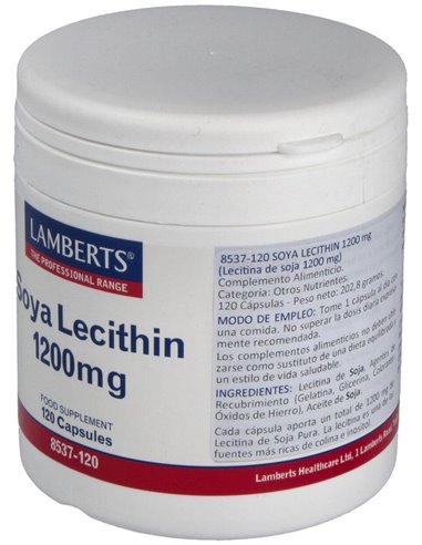 Lecitina de Soja 1200 mg 120 Caps. de Lamberts