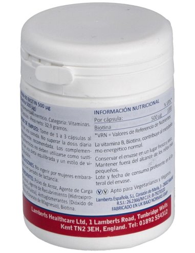Biotina 500 µg 90  Caps. de Lamberts