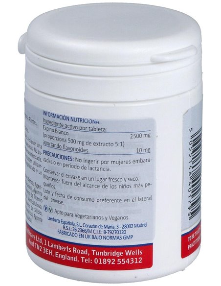 Espino Blanco 2500 mg (Flavonoides 10 mg) 60 Tabs. de Lamberts