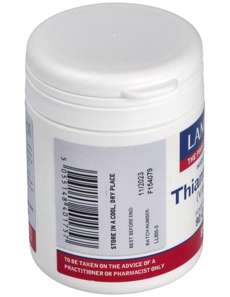 Tiamina 100 mg (Vitamina B1) 90 Caps de Lamberts