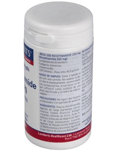 Nicotinamida 250 mg (Vitamina B3) 100 Tabs. de Lamberts 2