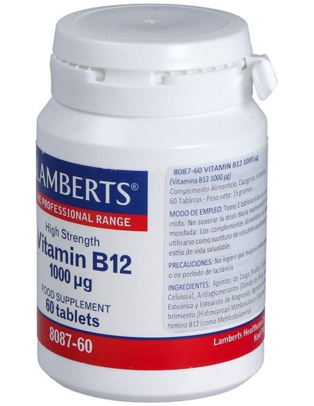 Vitamina B12 1000 µg 60 Tabs. de Lamberts