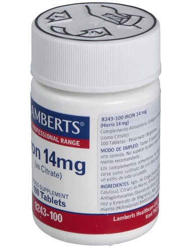 Hierro 14 mg (Como citrato) de Lamberts