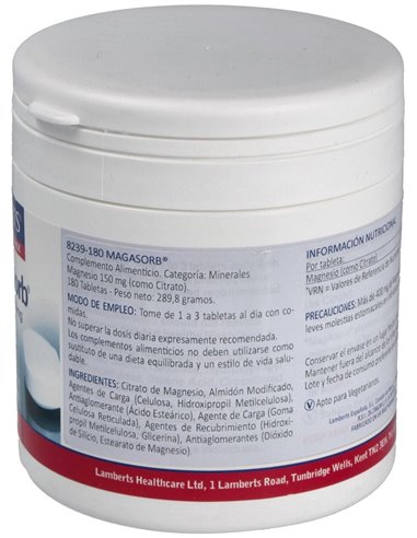 MagAsorb® (Magnesio 150 mg como citrato) de Lamberts