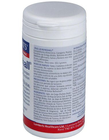 Refreshall® (Vit, Min, Gingko, Melisa, Romero +) de Lamberts