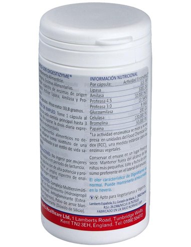 Digestizyme® (Enzimas vegetales) 100 Caps. de Lamberts