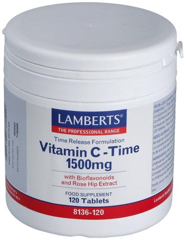 Vitamina C 1500 mg + Bioflavonoides Time Release de Lamberts