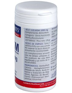 MSM 1000 mg 120 Tabs. de Lamberts 2