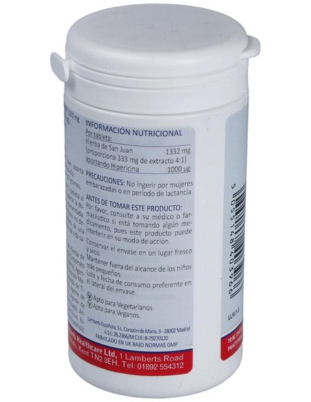Hierba de San Juan 1332 mg (Hipericina 1000 µg) de Lamberts