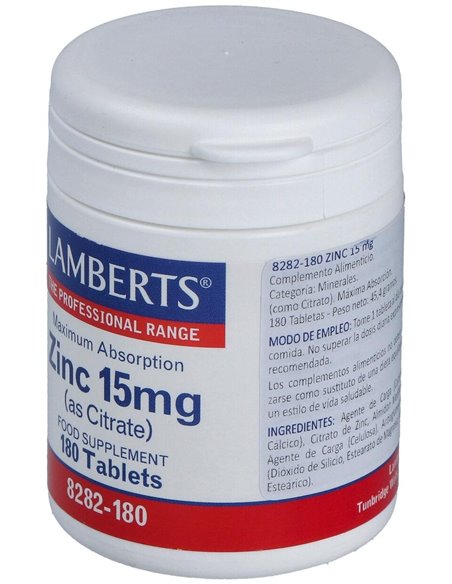 Zinc 15 mg (Como citrato) de Lamberts