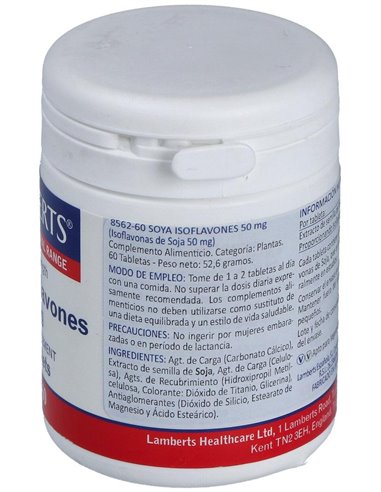 Isoflavonas de Soja 50 mg de Lamberts