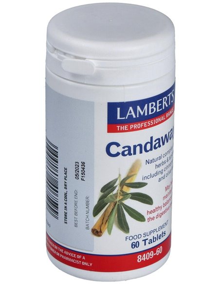 Candaway® (Canela, olivo, hinojo y orégano) 60 Tabs. de Lamberts