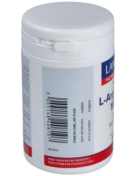 L-Arginina HCl 1000 mg 90 Tabs. de Lamberts