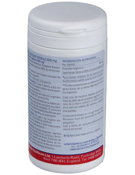 Esteroles Vegetales 800 mg de Lamberts