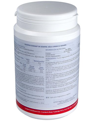 FOS® (Fructo-Oligosacáridos en polvo) 500 g de Lamberts