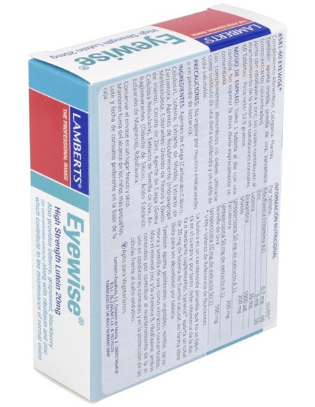 Eyewise® (Luteína, Zeaxantina,Plantas, Vit, Min) 60 Tabs. de Lamberts