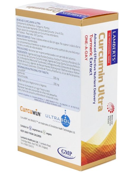Curcumin Ultra (Una al Día) 60 Tabs.  de Lamberts