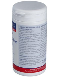L-Metionina 500 mg 60 Caps. de Lamberts 2