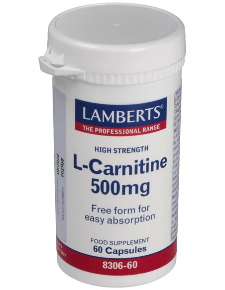 L-Carnitina 500 mg 60 Caps. de Lamberts