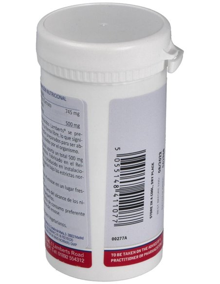 L-Carnitina 500 mg 60 Caps. de Lamberts