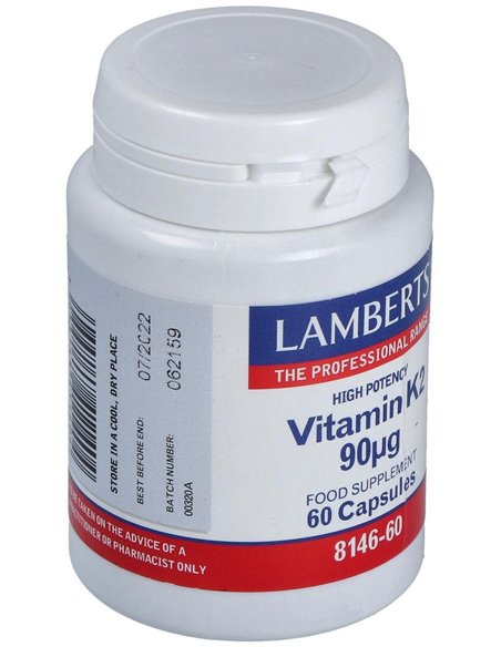 Vitamina K2 (como MK-7) 90 µg 60 Caps. de Lamberts