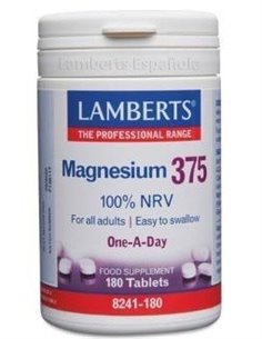 Magnesio 375 mg por tableta 180 Tabs. de Lamberts 2