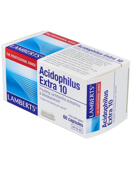 Acidophilus Extra 10 (10000 millones por cápsula) 60 Caps. de Lamberts
