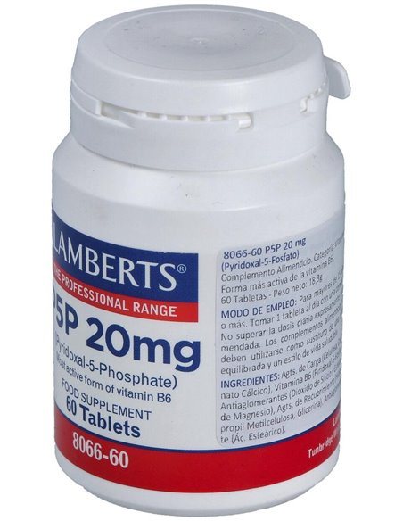P5P 20 mg (Piridoxal-5-Fosfato) de Lamberts
