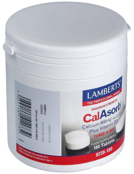 CalAbsorb® (Calcio 800 mg como citrato) 180 Tabs. de Lamberts