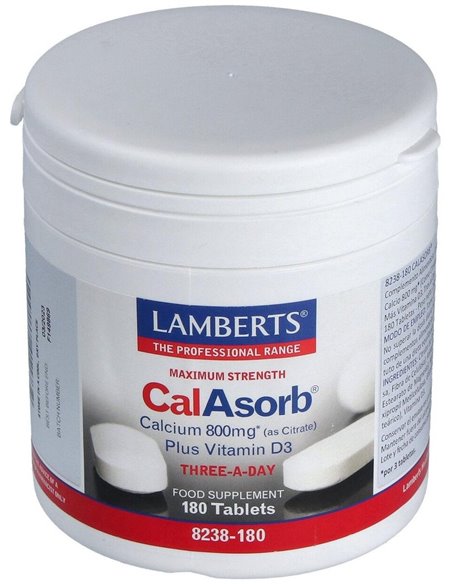 CalAbsorb® (Calcio 800 mg como citrato) 180 Tabs. de Lamberts