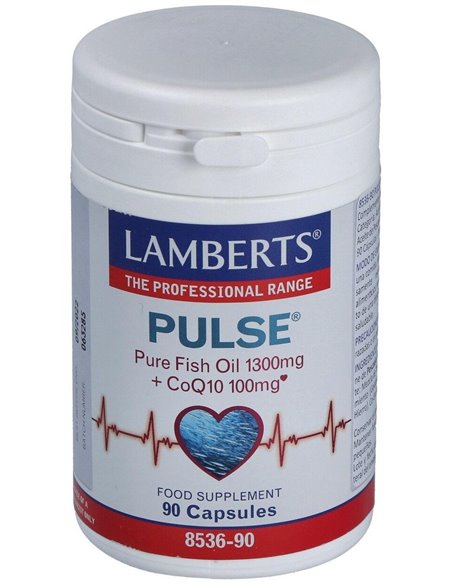Pulse® (Aceite Pescado 1300 mg  + CoQ10 100 mg) 90 Caps. de Lamberts
