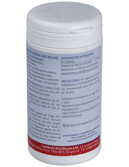 Cúrcuma de Liberación Rápida de Lamberts