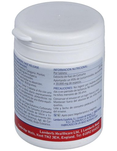 Cúrcuma de Liberación Rápida de Lamberts