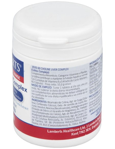 Choline Liver Complex (Cardo Mariano y Vit. B) de Lamberts