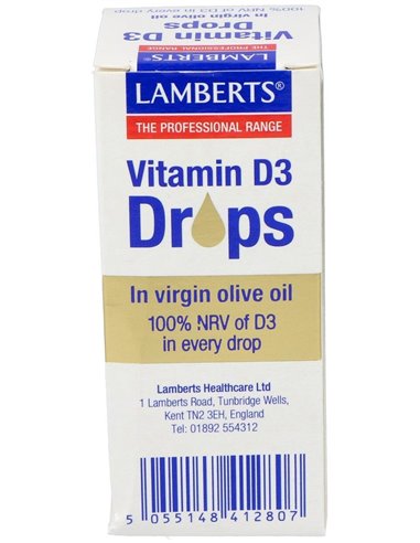 Vitamina D3 líquida 20 ml / 600 gotas de Lamberts