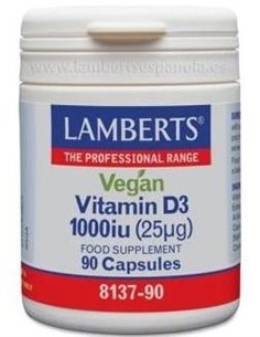 Vitamina D3 Vegana 1000 UI (25 µg) 90 Caps. de Lamberts 2