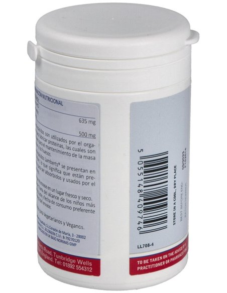 L-Lisina HCl 1000 mg 120 Tabs. de Lamberts