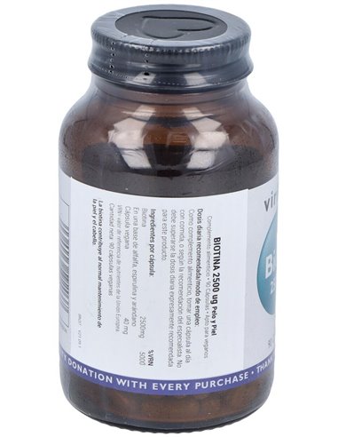 Biotina 2500Ug 90Cap.Veg. de Viridian